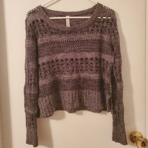 Aeropostale gray stripe sweater size L